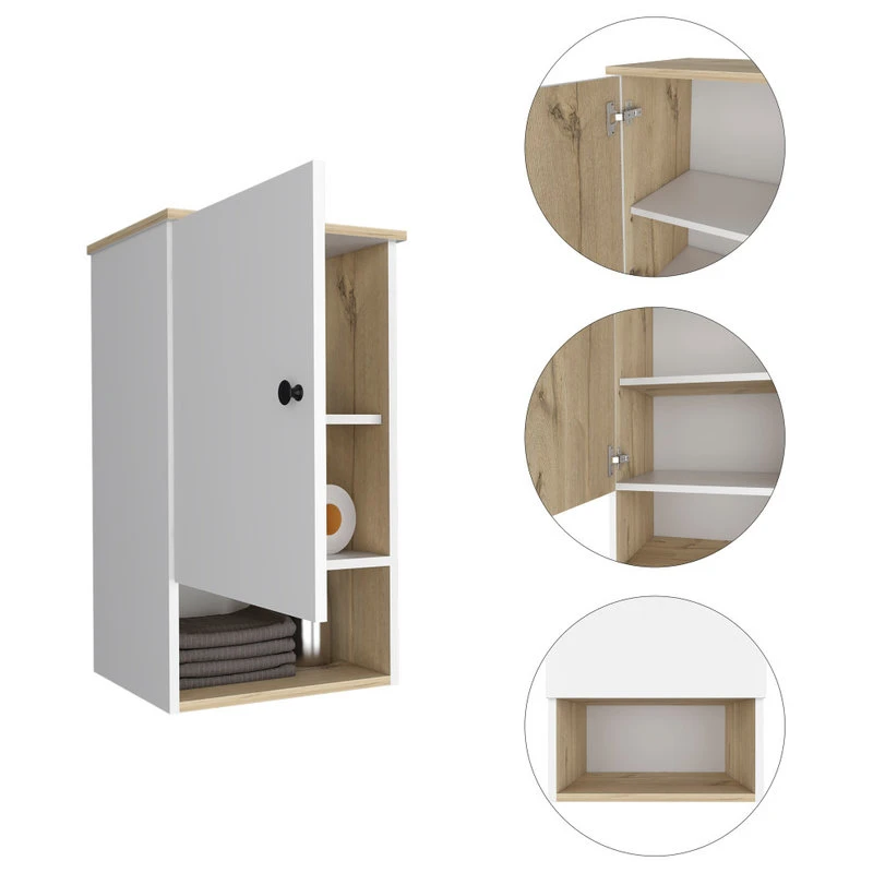 DEPOT ESHOP LLC Arya Medicine Cabinet, Light Oak, White 6 DEPOT ESHOP LLC Arya Medicine Cabinet, Light Oak, White - Image 4