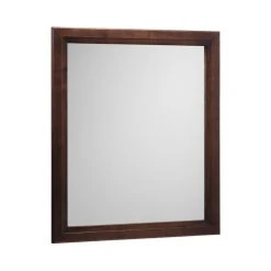 Ronbow Corp. Ronbow Transitional Solid Wood Framed Bathroom Mirror, American Walnut, 30"x35" -Laural Home Shop 74d150e0094af8a7 0208 w800 h800 b1 p0