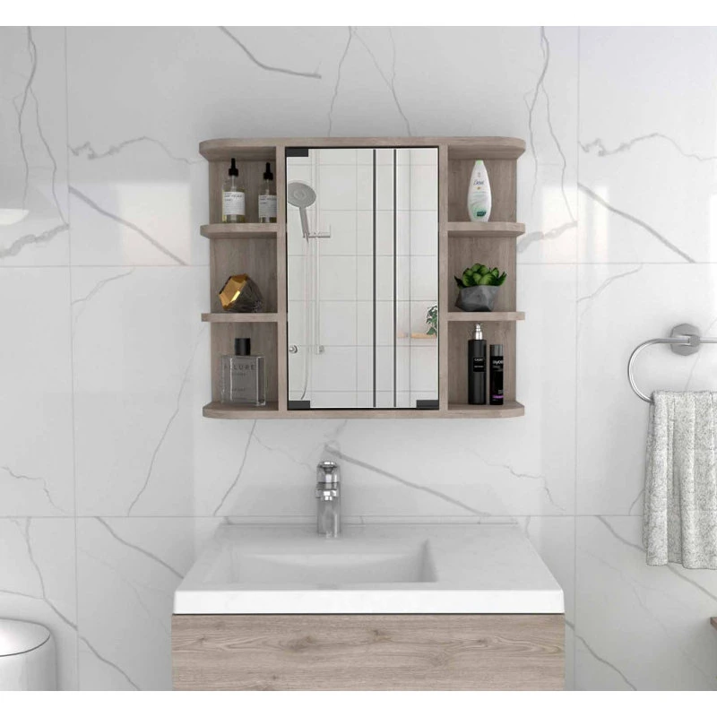 FM FURNITURE Valdez Medicine Cabinet, Light Gray 6 FM FURNITURE Valdez Medicine Cabinet, Light Gray - Image 4