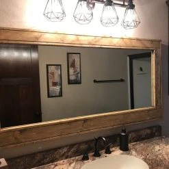 Renewed Decor And Storage Double Vanity Herringbone Style Mirror, Driftwood, 60"x30" 9 Renewed Decor And Storage Double Vanity Herringbone Style Mirror, Driftwood, 60"x30" -Laural Home Shop 7571b2790ab28923 9963 w800 h800 b0 p0
