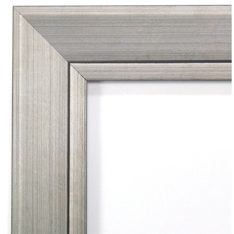 Amanti Art Romano Silver Narrow Beveled Wood Bathroom Wall Mirror - 39.75 X 27.75 In. 6 Amanti Art Romano Silver Narrow Beveled Wood Bathroom Wall Mirror - 39.75 X 27.75 In. - Image 4