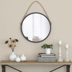 AE Bath Signature Bolan Black Framed Round Mirror With Rope 9 AE Bath Signature Bolan Black Framed Round Mirror With Rope -Laural Home Shop 75f1654d0148c007 1221 w800 h800 b0 p0