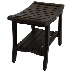 DecoTeak Harmony Eastern Style Shower Bench With LiftAid Arms, 24"x18" -Laural Home Shop 762128b10b86d383 8245 w800 h800 b1 p0
