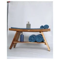 EcoDecors EarthyTeak Serenity Style Shower Bench, 35" -Laural Home Shop 76c104af08112c2d 8294 w800 h800 b0 p0