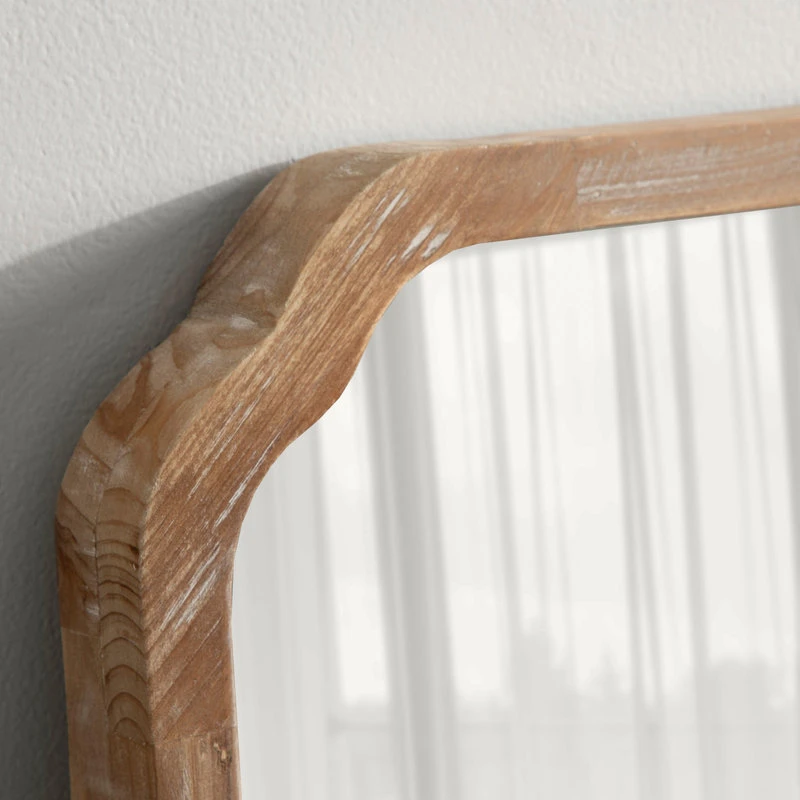 Uniek Marston Wood Framed Wall Mirror, Rustic Brown 24x36 10 Uniek Marston Wood Framed Wall Mirror, Rustic Brown 24x36 - Image 8