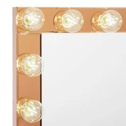 Impressions Vanity Company Hollywood Reflection Plus Vanity Mirror, Rose Gold, Clear Led Globe Bulbs -Laural Home Shop 76e130ab001b3fb7 4000 w800 h800 b0 p0