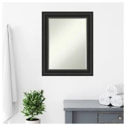 Amanti Art Ridge Black Petite Bevel Bathroom Wall Mirror 23.5 X 29.5 In. 18 Amanti Art Ridge Black Petite Bevel Bathroom Wall Mirror 23.5 X 29.5 In. -Laural Home Shop 7791e4f203b790cc 7839 w800 h800 b1 p0