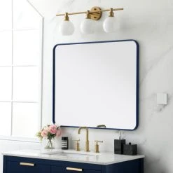 Elegant Furniture & Lighting Elegant Decor MR803036BL Soft Corner Metal Rectangular Mirror, 30"x36", Blue 13 Elegant Furniture & Lighting Elegant Decor MR803036BL Soft Corner Metal Rectangular Mirror, 30"x36", Blue -Laural Home Shop 77d16b6e01a56a26 7036 w800 h800 b0 p0