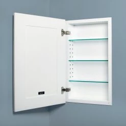 Fox Hollow Furnishings Shaker Style Recessed Medicine Cabinet, White, 14"x24" 9 Fox Hollow Furnishings Shaker Style Recessed Medicine Cabinet, White, 14"x24" -Laural Home Shop 7801290d0a9725c2 8017 w800 h800 b0 p0