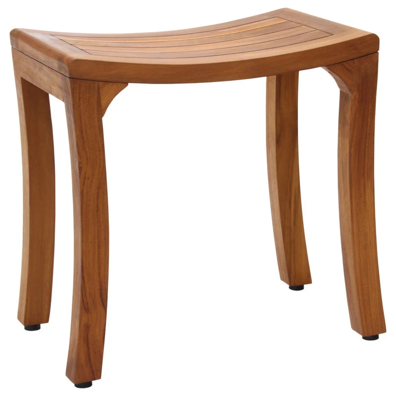 AquaTeak Patented 18" Asia Curve Teak Shower Bench 9 AquaTeak Patented 18" Asia Curve Teak Shower Bench - Image 7