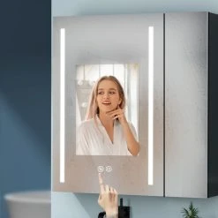 JimsMaison 30" Square Black Aluminum Surface Mount Medicine Cabinet With Mirror -Laural Home Shop 78b16b5a0311b5df 7358 w800 h800 b0 p0