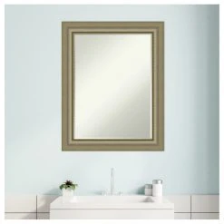 Amanti Art Vegas Silver Petite Bevel Wood Bathroom Wall Mirror 22.75 X 28.75 In. 16 Amanti Art Vegas Silver Petite Bevel Wood Bathroom Wall Mirror 22.75 X 28.75 In. -Laural Home Shop 7961159f03b7911f 7789 w800 h800 b1 p0