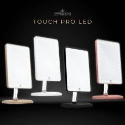 Impressions Vanity Company Touch Pro LED Makeup Mirror With Bluetooth Speaker And USB, White -Laural Home Shop 798187af01539fb7 8920 w800 h800 b0 p0