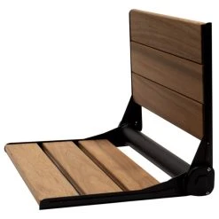 Alfi Trade Black Matte Wide Foldable Teak Shower Seat, 17", With Backrest -Laural Home Shop 79c1fbd40fdbdc72 6796 w800 h800 b1 p0