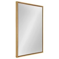 Uniek Evans Framed Floating Wall Mirror, Gold 24x36