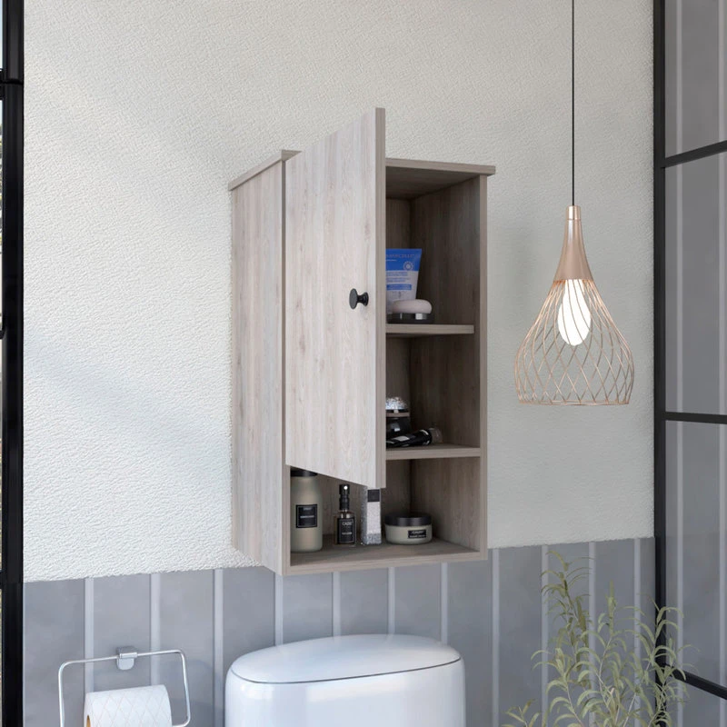 FM FURNITURE Alaska Medicine Cabinet Light Gray 4 FM FURNITURE Alaska Medicine Cabinet Light Gray - Image 2