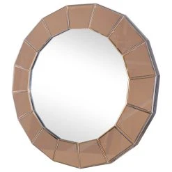 Mirrorize Canada 31.5 " Round Wall Mirror, Gold Sunburst Modern Bathroom Bedroom Decor