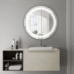 Vanity Art LLC Vanity Art LED Lighted Round Bathroom Mirror Sensor Switch -Laural Home Shop 7ad1e3e20dc13406 3464 w800 h800 b0 p0