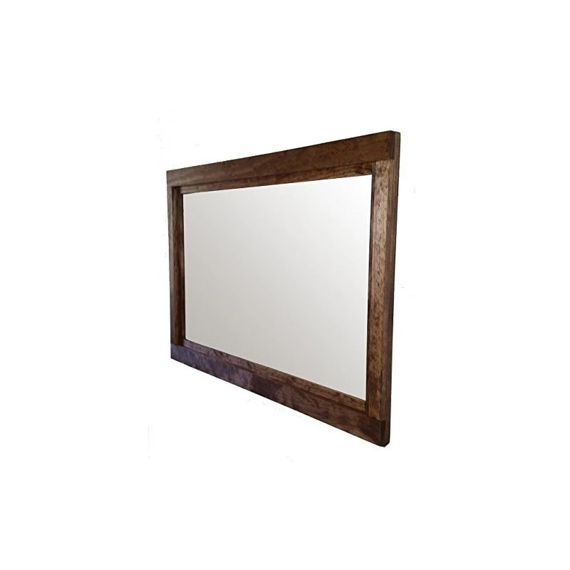 Renewed Decor And Storage Special Walnut Farmhouse Style Vanity Mirror, 42"x30" 6 Renewed Decor And Storage Special Walnut Farmhouse Style Vanity Mirror, 42"x30" - Image 4