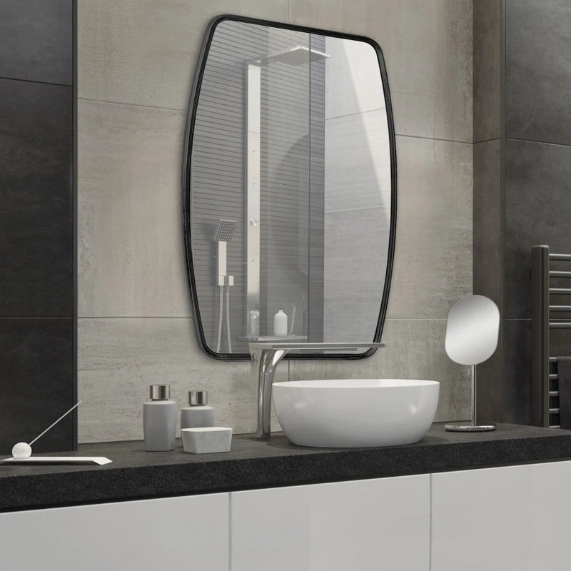 Uniek Caskill Barrel Framed Wall Mirror, Black, 20x32 6 Uniek Caskill Barrel Framed Wall Mirror, Black, 20x32 - Image 4