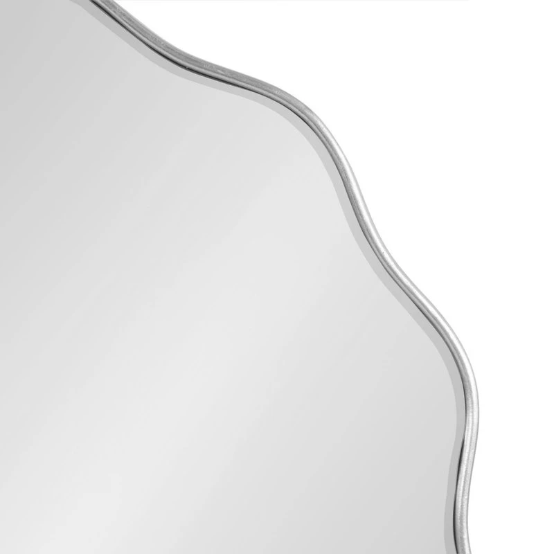 Uniek Viona Round Scalloped Mirror, Silver 26" Diameter 5 Uniek Viona Round Scalloped Mirror, Silver 26" Diameter - Image 3