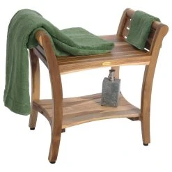 EcoDecors EarthyTeak Symmetry 24" Teak Shower Bench With Shelf And LiftAide Arms 10 EcoDecors EarthyTeak Symmetry 24" Teak Shower Bench With Shelf And LiftAide Arms -Laural Home Shop 7b819f580a2ed3f0 8235 w800 h800 b1 p0