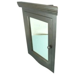 Renovators Supply Manufacturing Wall Mount Bathroom Corner Medicine Cabinet Storage Dark Oak With Mirror -Laural Home Shop 7bb11a450b58c46a 0375 w800 h800 b1 p0