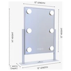 Impressions Vanity Company Hollywood Tri-Tone LED Makeup Mirror, White -Laural Home Shop 7bf1efa40409d95f 5569 w800 h800 b1 p0