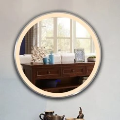CHLOE Lighting, Inc. CHLOE Lighting LUMINOSITY Embedded Round TouchScreen LED Mirror -Laural Home Shop 7c11181300a3ebe7 5613 w800 h800 b0 p0