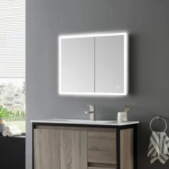 OVE Decors Neva 30" Aluminum Medicine Cabinet -Laural Home Shop 7c2150520efe45a2 0968 w800 h800 b0 p0