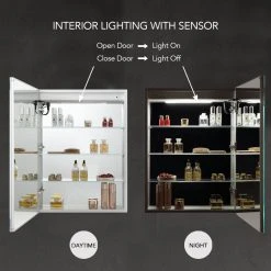 Blossom Kitchen & Bath Supply LED Mirror Medicine Cabinet With Defogger, Dimmer And Outlets, 24" Left 18 Blossom Kitchen & Bath Supply LED Mirror Medicine Cabinet With Defogger, Dimmer And Outlets, 24" Left -Laural Home Shop 7c91cfb6010e8e72 5225 w800 h800 b0 p0