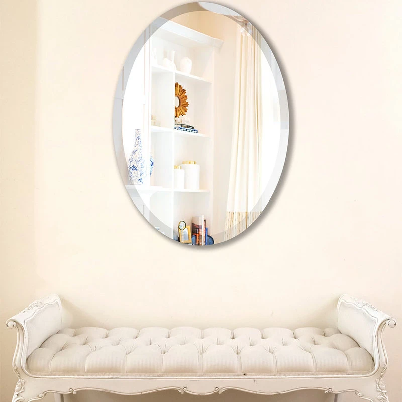 OVALCREST By The Oval And Round Mirror Store Oval Beveled Frameless Mirror, 24"x30" 8 OVALCREST By The Oval And Round Mirror Store Oval Beveled Frameless Mirror, 24"x30" - Image 6