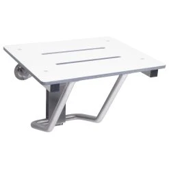 CSI Bathware Rectangle Slatted Wall Mounted Folding Shower Seat, 26"x15"