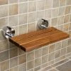 Crosslinks 20" Teak Wood Folding Shower Seat Bench, Foldable Wall Mounted Seat -Laural Home Shop 7d61b97100ef7837 8255 w800 h800 b0 p0