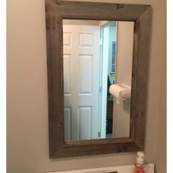 My Barnwood Frames Rustic Mirror, Western Rustic Style With Raised Inside Edge, 28"x34" -Laural Home Shop 7dd19b820dcb10f9 8077 w800 h800 b0 p0