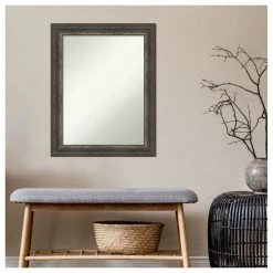 Amanti Art Alta Rustic Char Non-Beveled Bathroom Wall Mirror - 22.5 X 28.5 In. 15 Amanti Art Alta Rustic Char Non-Beveled Bathroom Wall Mirror - 22.5 X 28.5 In. -Laural Home Shop 7e21bb7e02bddc74 6189 w800 h800 b1 p0