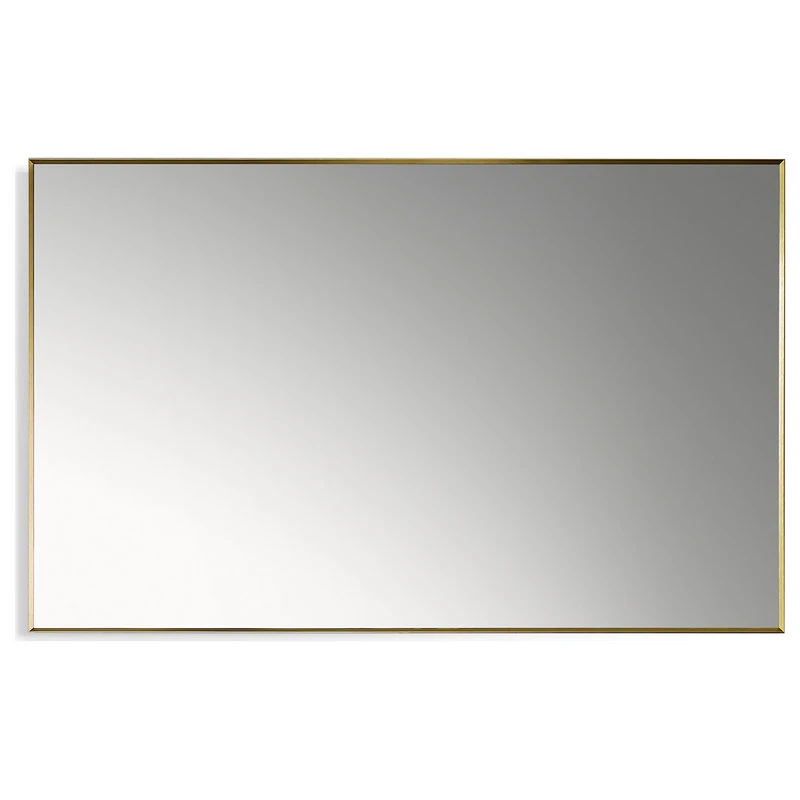 Altair Sassi Rectangle Bathroom/Vanity Aluminum Framed Wall Mirror, Brushed Gold, 48" 7 Altair Sassi Rectangle Bathroom/Vanity Aluminum Framed Wall Mirror, Brushed Gold, 48" - Image 5