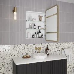 Glass Warehouse Medicine Cabinets, Satin Brass -Laural Home Shop 7ea186e30320b094 0331 w800 h800 b0 p0