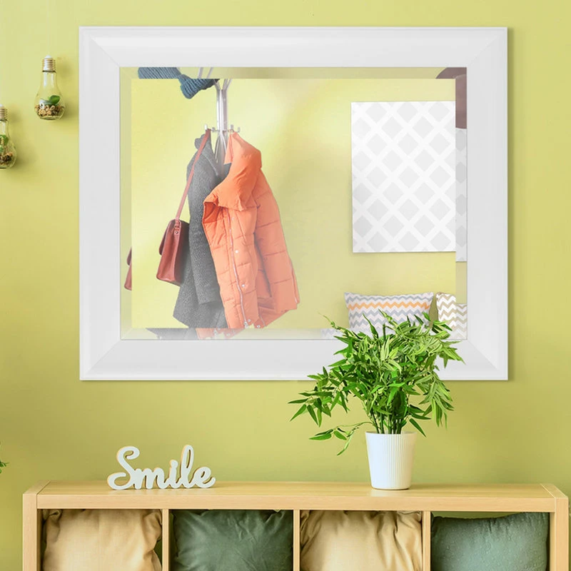 Head West, Inc. Head West Contemporary Glossy White Framed Beveled Mirror - 27.5 X 33.5 4 Head West, Inc. Head West Contemporary Glossy White Framed Beveled Mirror - 27.5 X 33.5 - Image 2