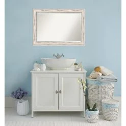 Amanti Art Alexandria White Wash Beveled Wood Bathroom Wall Mirror - 41 X 29 In. 11 Amanti Art Alexandria White Wash Beveled Wood Bathroom Wall Mirror - 41 X 29 In. -Laural Home Shop 7ef1825e08ff973b 6622 w800 h800 b0 p0