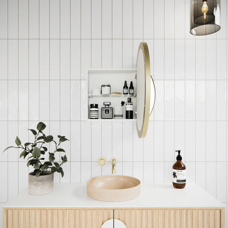 Glass Warehouse Medicine Cabinets, Satin Brass 5 Glass Warehouse Medicine Cabinets, Satin Brass - Image 3