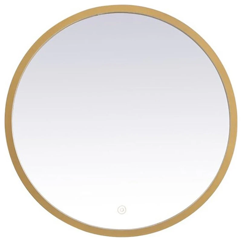 Elegant Furniture & Lighting Elegant Decor Pier 21" LED Mirror With Adjustable Color Temperature In Brass 3 Elegant Furniture & Lighting Elegant Decor Pier 21" LED Mirror With Adjustable Color Temperature In Brass