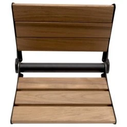 Alfi Trade Black Matte Wide Foldable Teak Shower Seat, 17", With Backrest -Laural Home Shop 7f51f4110fdbdc78 6796 w800 h800 b1 p0