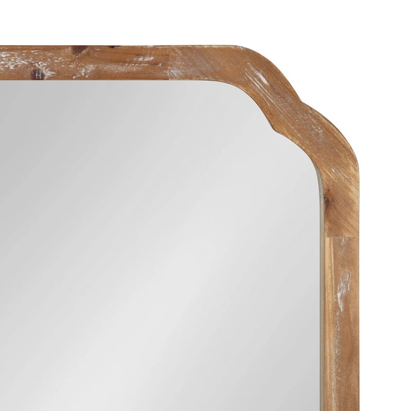 Uniek Marston Wood Framed Wall Mirror, Rustic Brown 24x36 5 Uniek Marston Wood Framed Wall Mirror, Rustic Brown 24x36 - Image 3