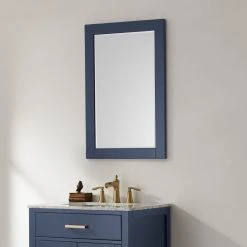 Altair Ivy Rectangular Bathroom Wood Framed Wall Mirror, Blue, 24" -Laural Home Shop 80510df1024482f9 5439 w800 h800 b0 p0