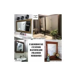 Renewed Decor And Storage Farmhouse Style Vanity Mirror, Ebony, 36"w X 30"h -Laural Home Shop 8071f3e70c1b06de 8604 w800 h800 b0 p0