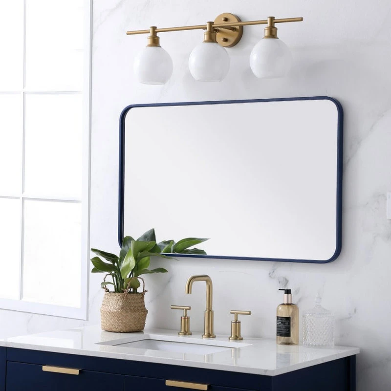 Elegant Furniture & Lighting Elegant Decor MR802236BL Soft Corner Metal Rectangular Mirror, 22"x36", Blue 5 Elegant Furniture & Lighting Elegant Decor MR802236BL Soft Corner Metal Rectangular Mirror, 22"x36", Blue - Image 3