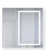 Krugg Reflections 36"x36" LED Medicine Cabinet, Dimmer/Defog, Makeup Mirror, And USB, Right Light