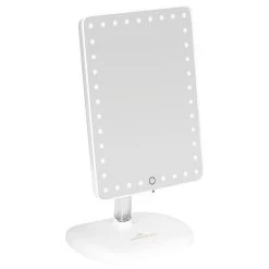 Impressions Vanity Company Touch Pro LED Makeup Mirror With Bluetooth Speaker And USB, White