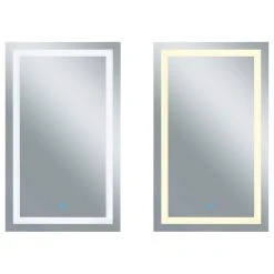 CWI Lighting Rectangle Matte White LED 30 In. Mirror From Our Abril Collection